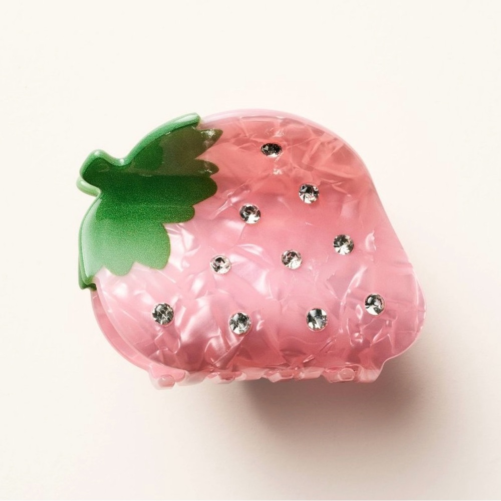 kate spade new york x Target Pink Strawberry Rhinestone Claw Hair Clip NWT